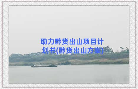 助力黔货出山项目计划书(黔货出山方案)